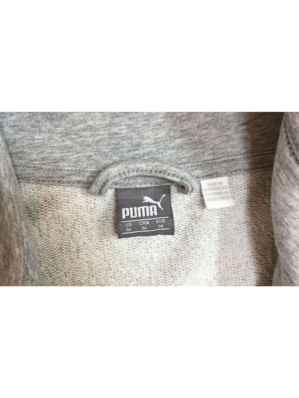 EUC Puma Gray Full Zip Sweatshirt - Picture 3 of 3